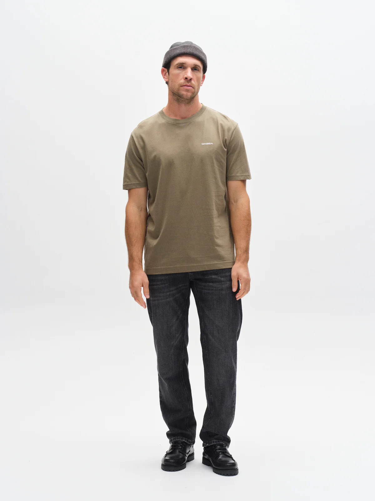 GABdune Logo GOTS SS T-Shirt - Deep Lichen Green - Image 2