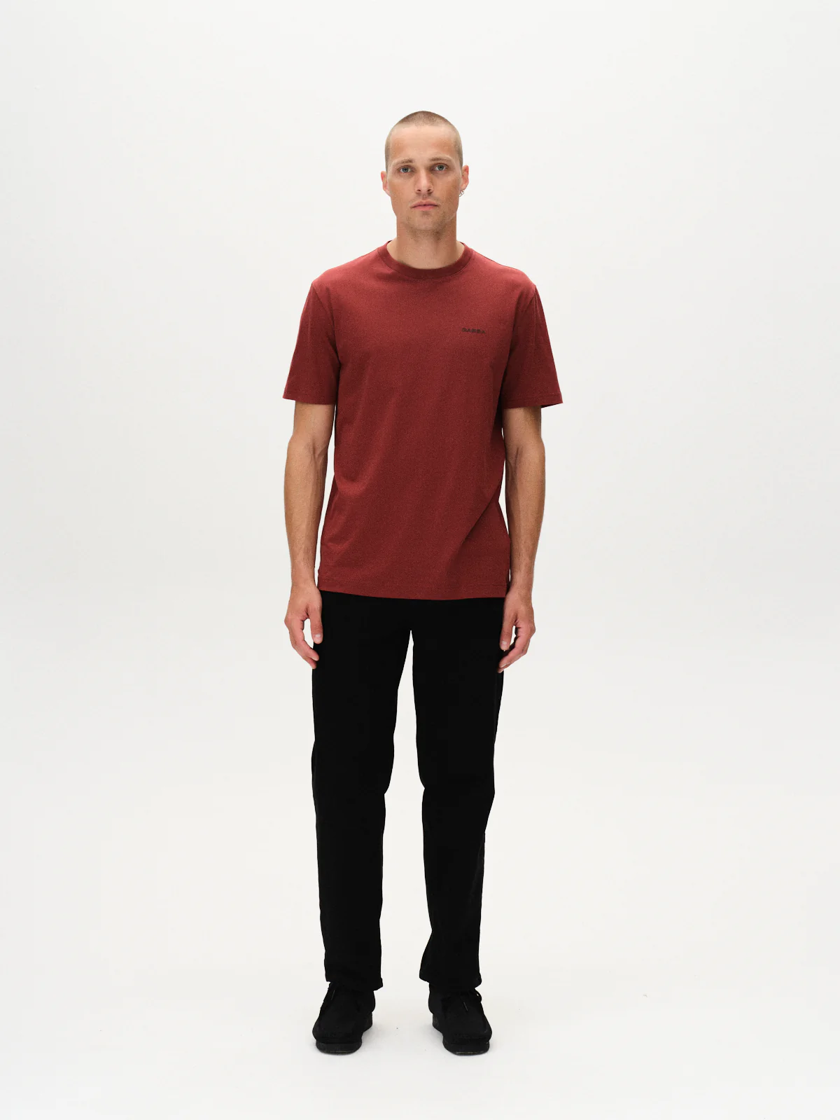 GABdune Logo GOTS SS T-Shirt - Red Russet - Image 11