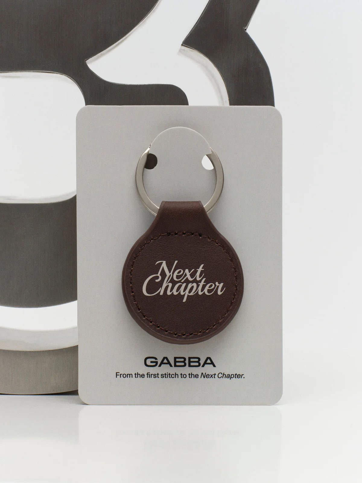 Gabba Leather Key Ring - Brown