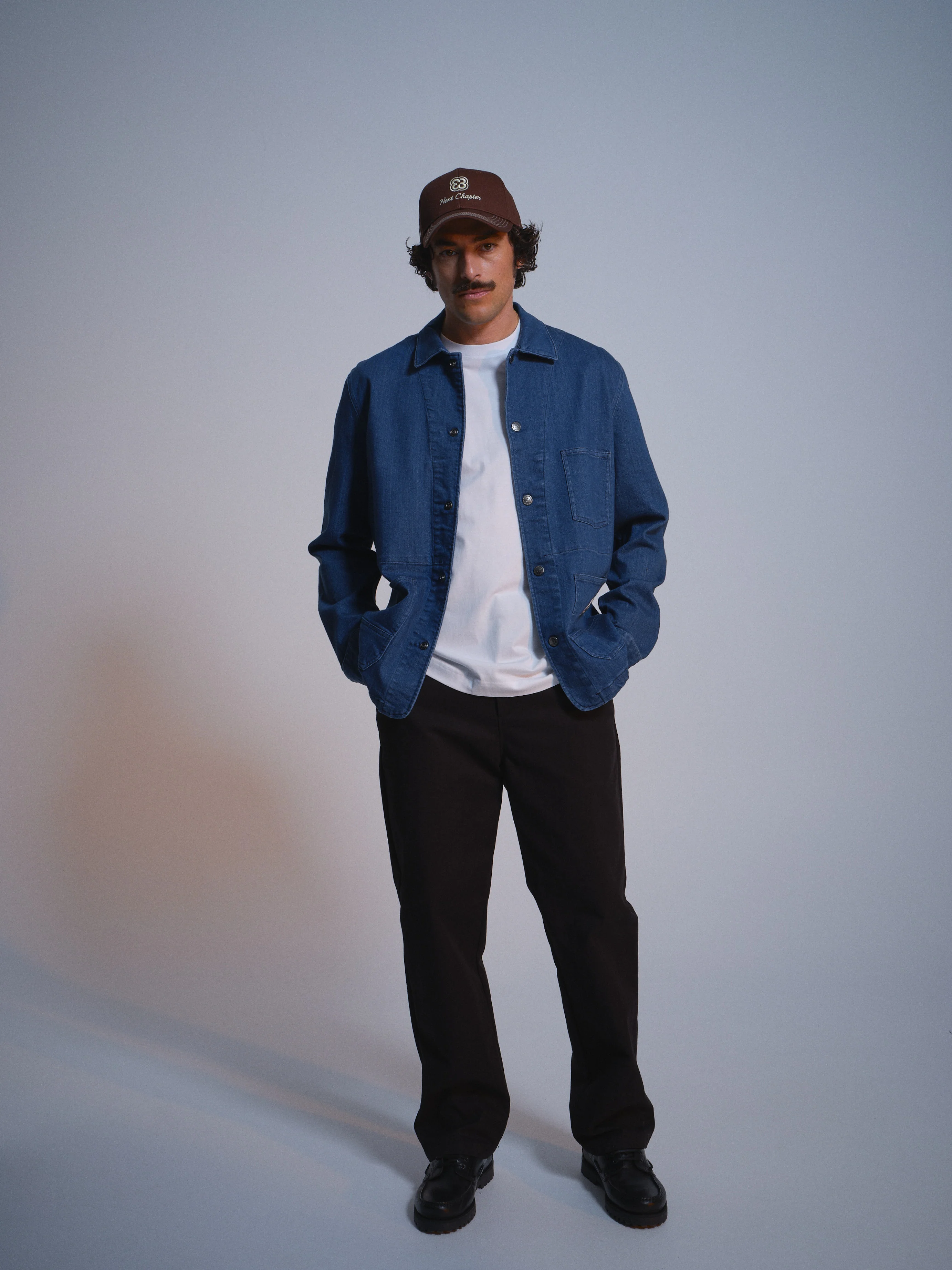 GABbeta Denim LS Overshirt - Mid Blue Denim - Image 2