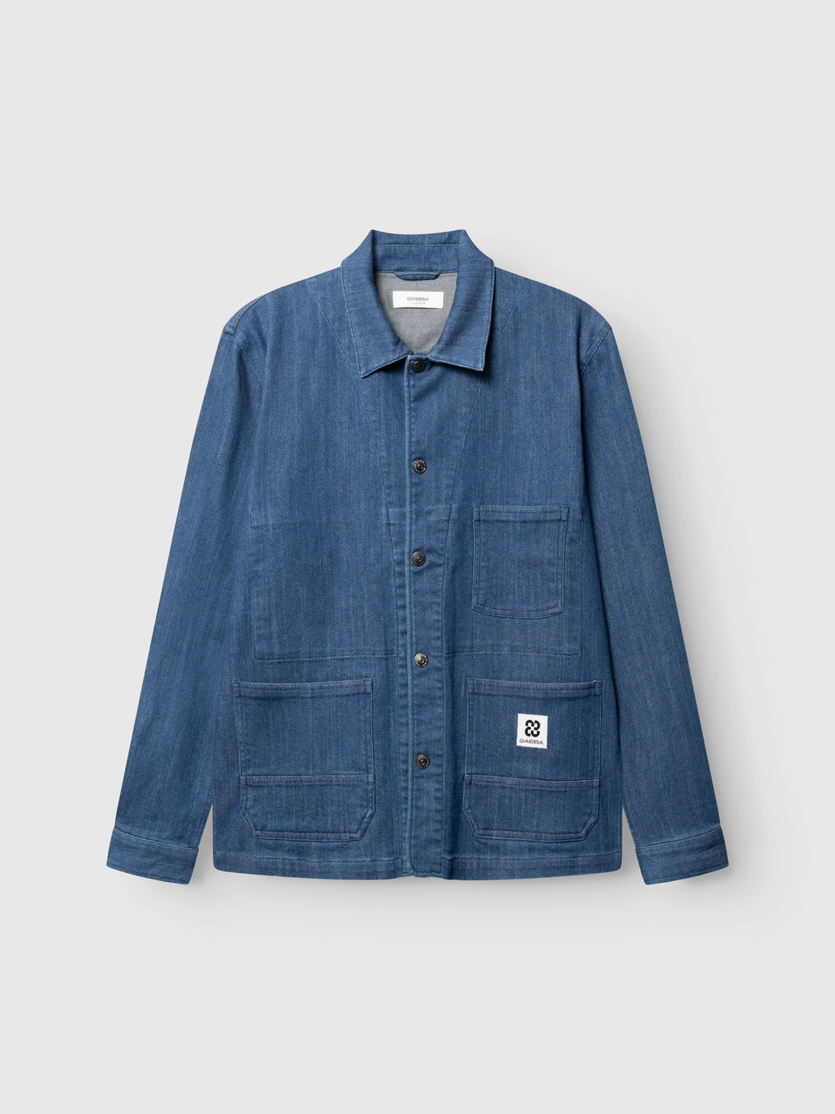 GABbeta Denim LS Overshirt - Mid Blue Denim - Image 4