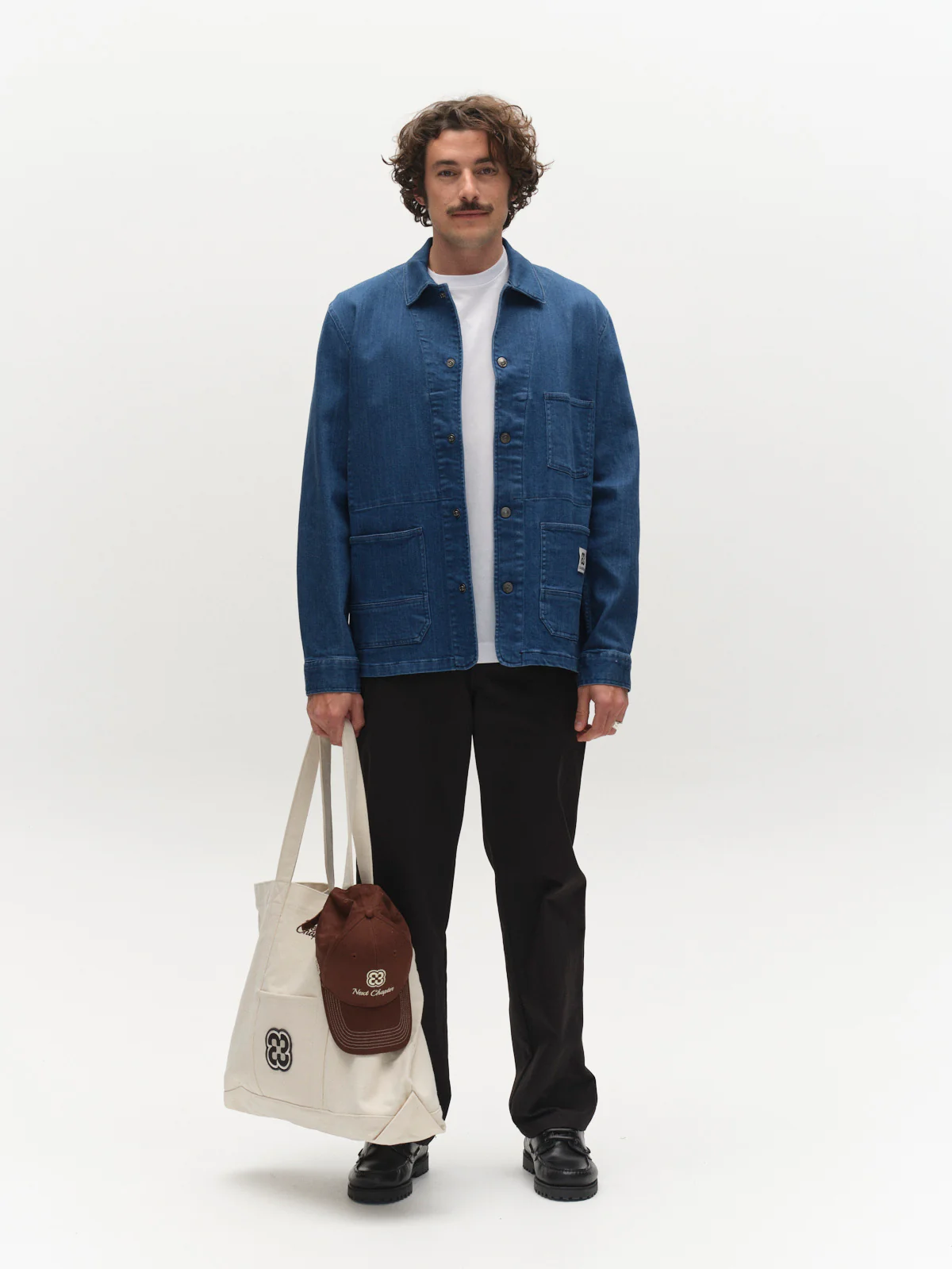 GABbeta Denim LS Overshirt - Mid Blue Denim - Image 5