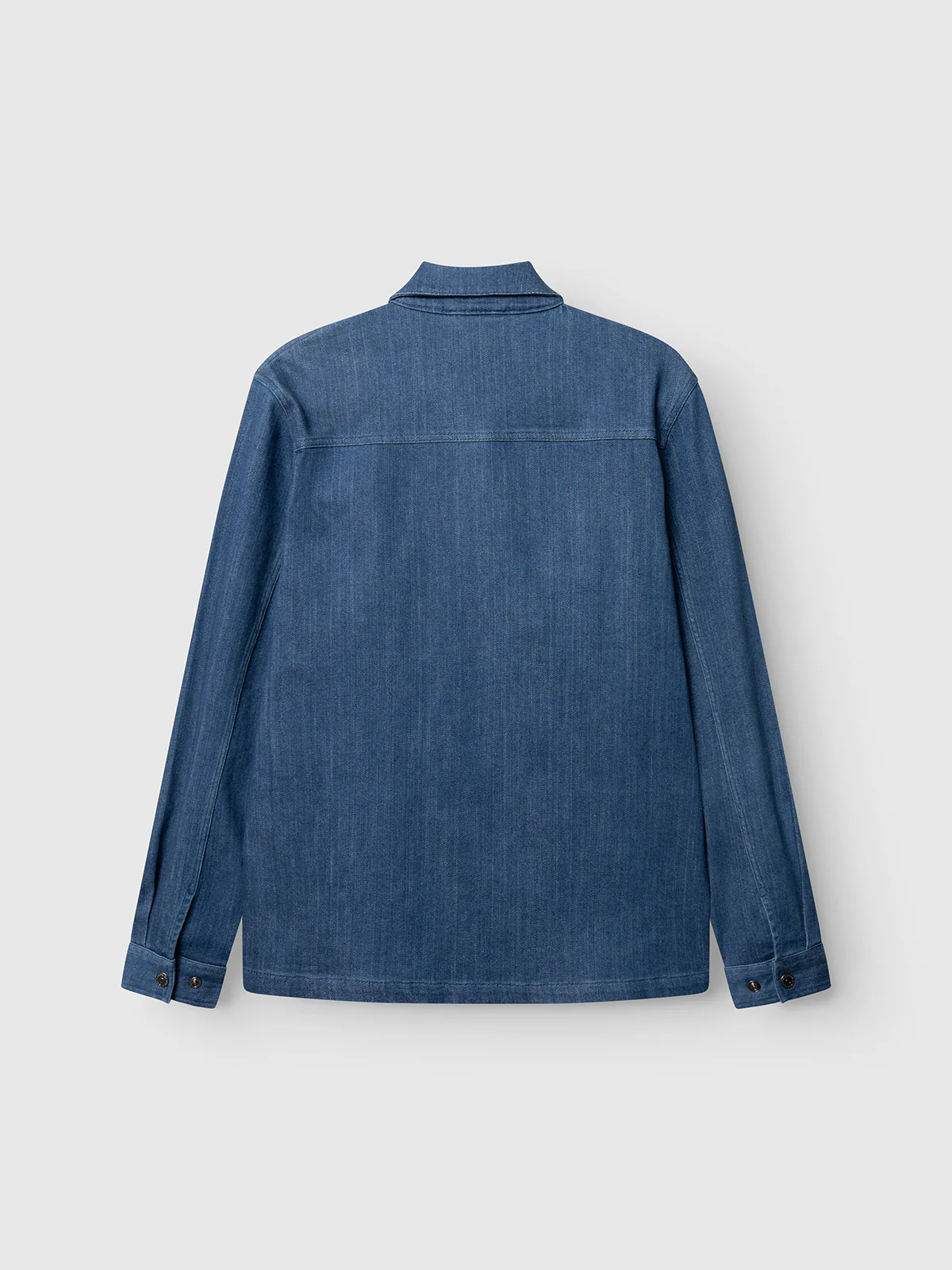 GABbeta Denim LS Overshirt - Mid Blue Denim - Image 6
