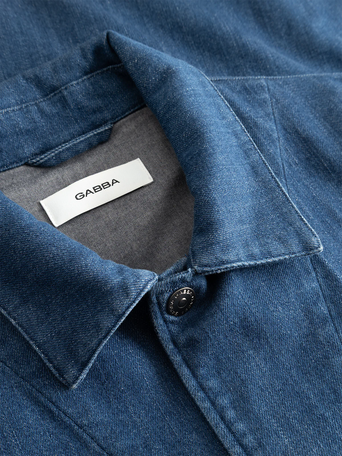 GABbeta Denim LS Overshirt - Mid Blue Denim - Image 8