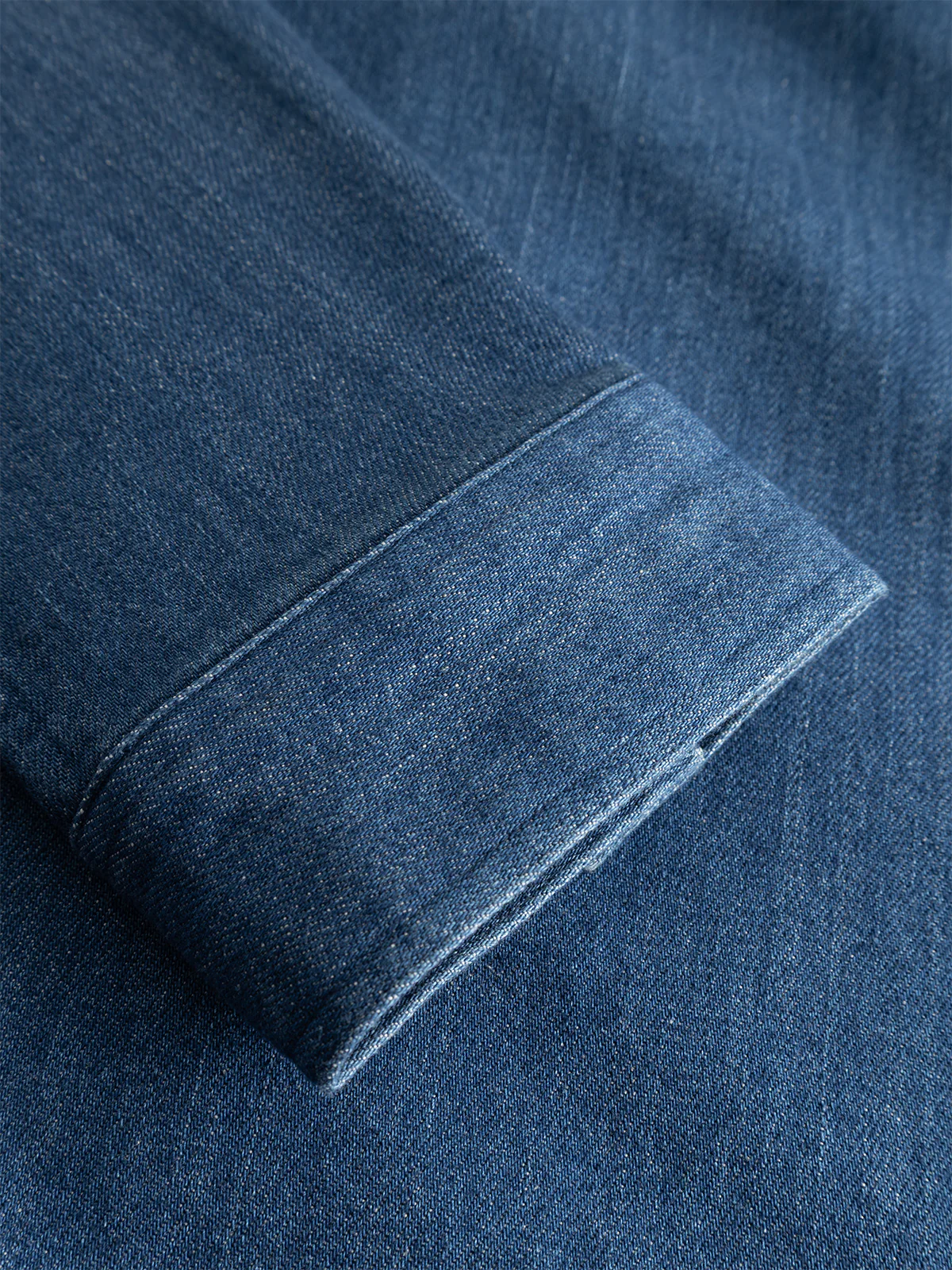 GABbeta Denim LS Overshirt - Mid Blue Denim - Image 9