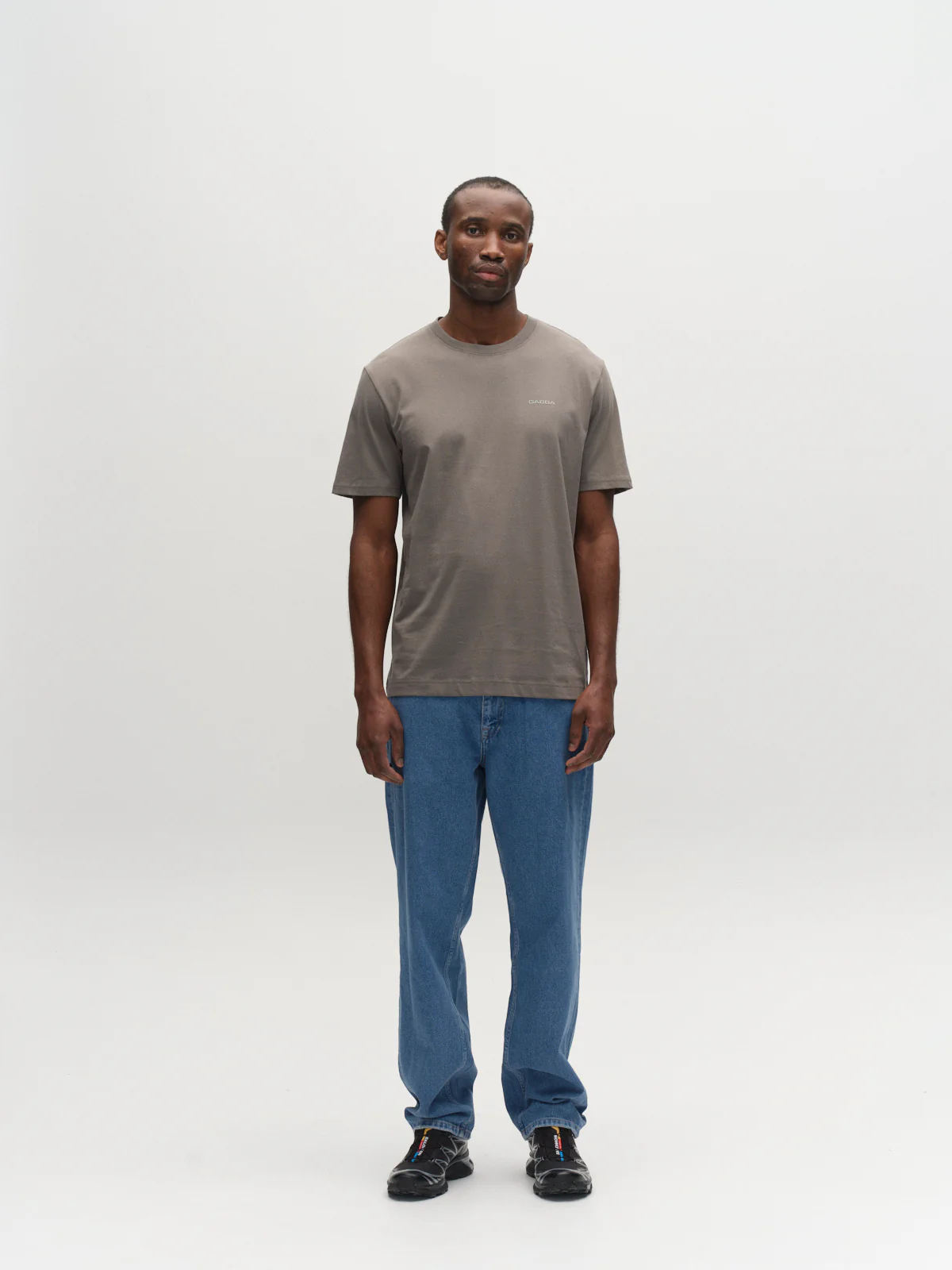 GABdune Logo GOTS SS T-Shirt - Castor Gray - Image 2