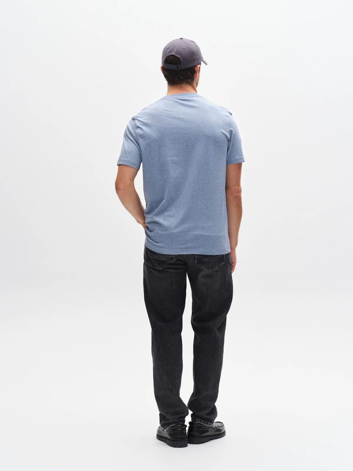 GABdune Melange New SS T-Shirt - Blue Melange - Image 4