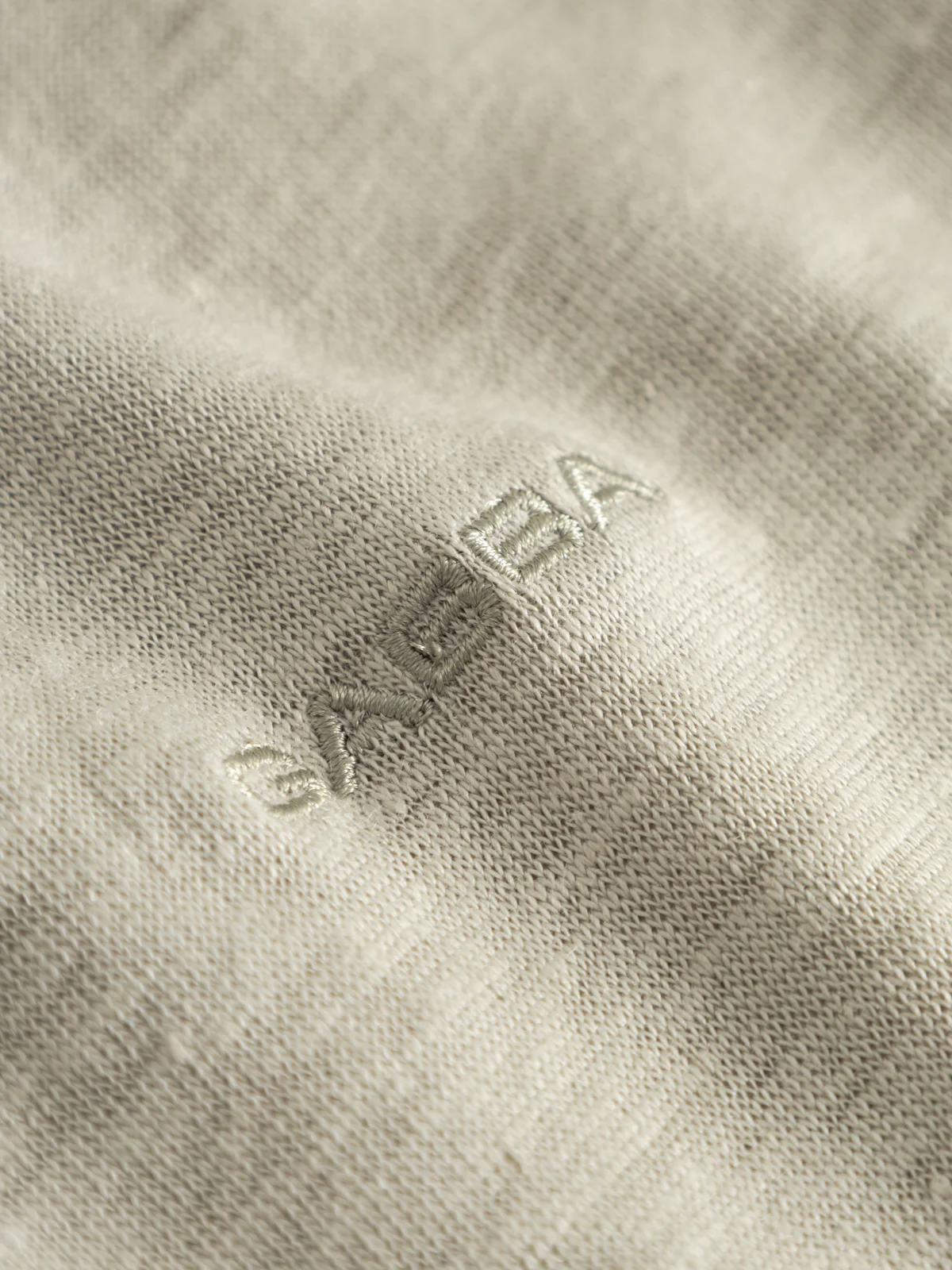 GABdune Polo Linen SS T-Shirt - Mineral Gray - Image 4