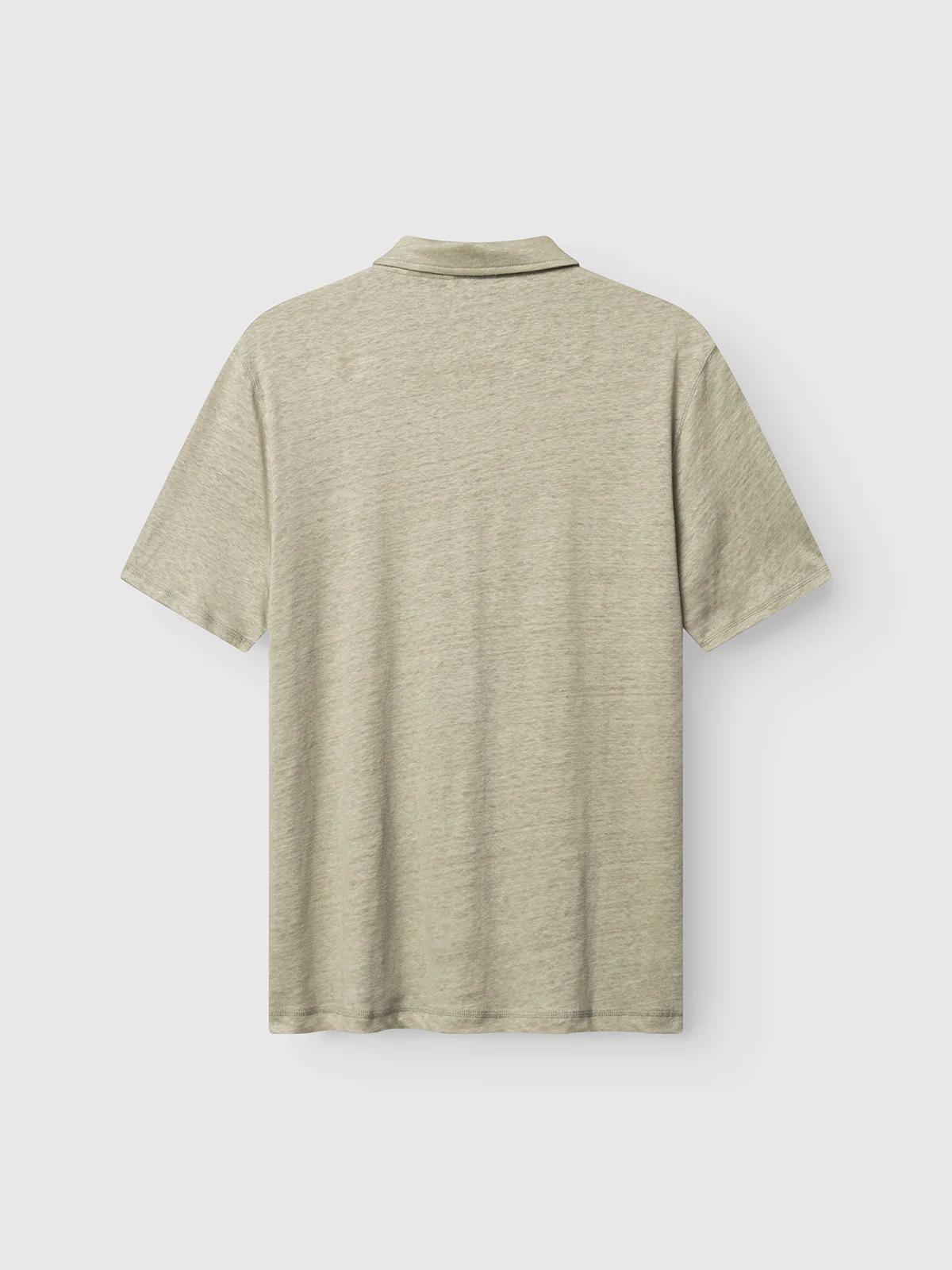 GABdune Polo Linen SS T-Shirt - Mineral Gray - Image 7