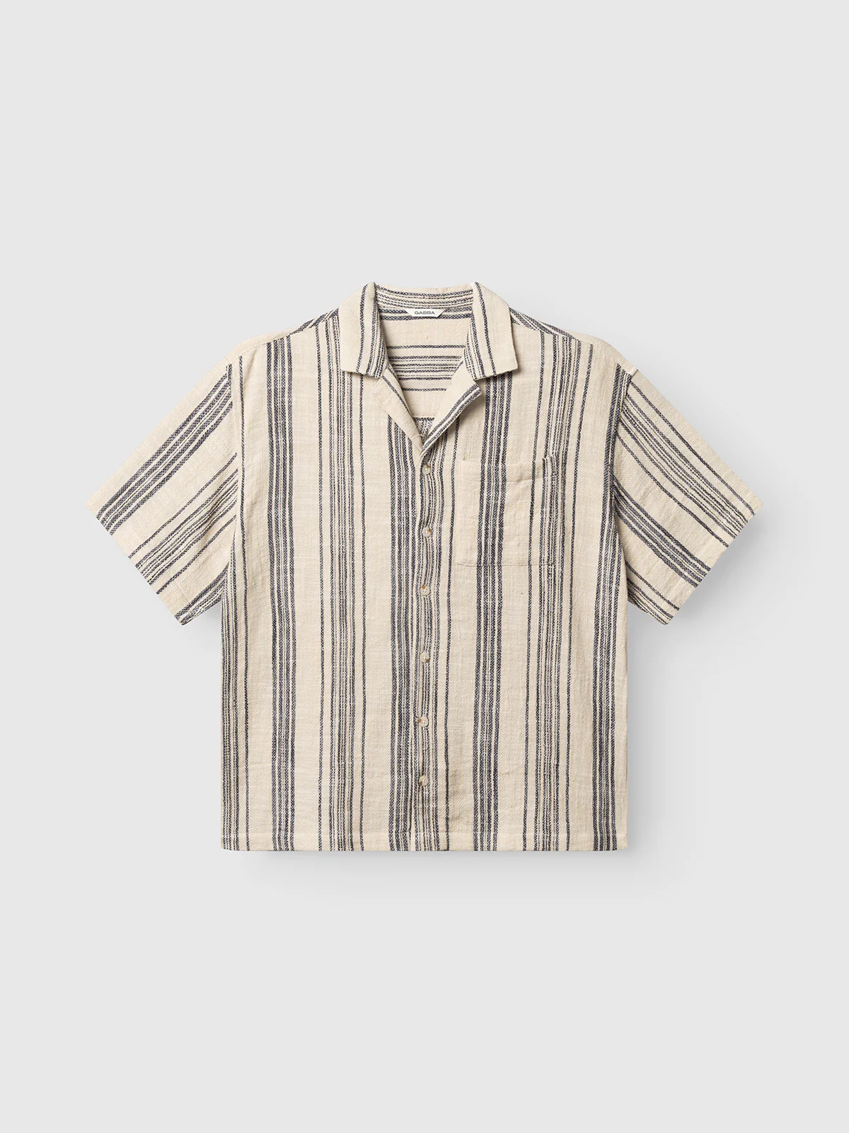 GABjens Over Resort Riga SS Shirt - Navy Stripe - Image 2