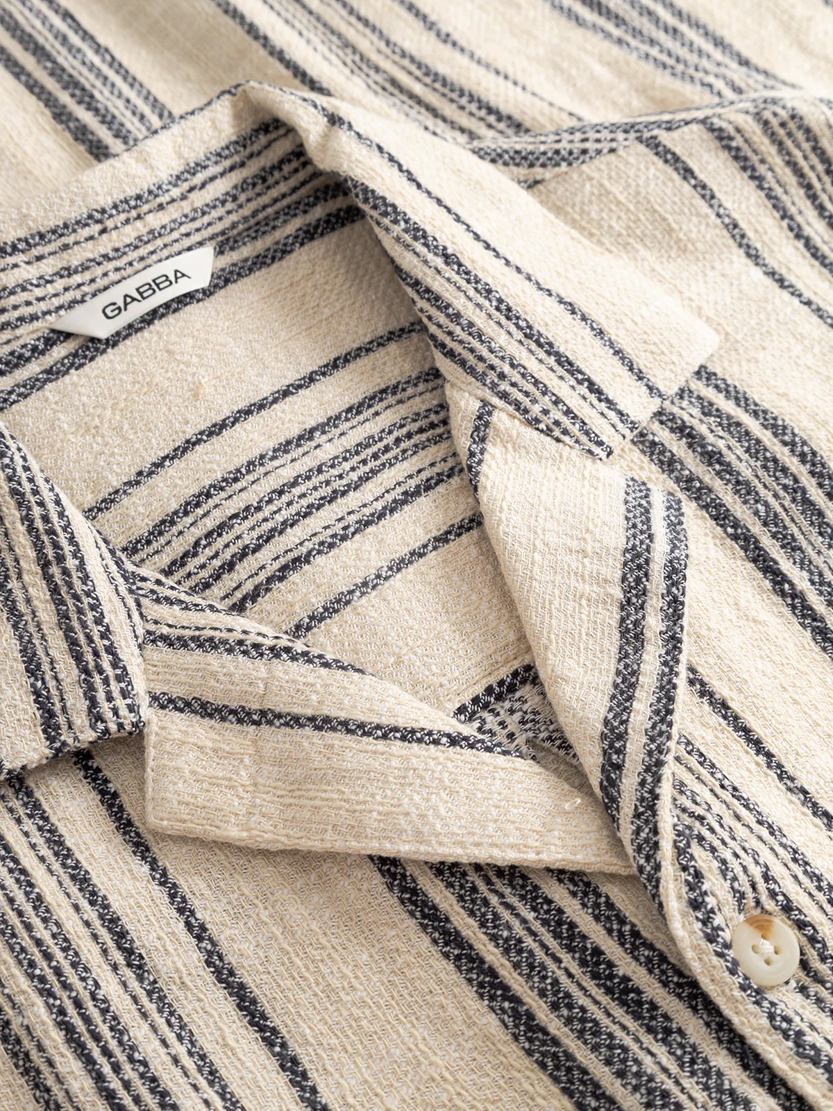 GABjens Over Resort Riga SS Shirt - Navy Stripe - Image 7