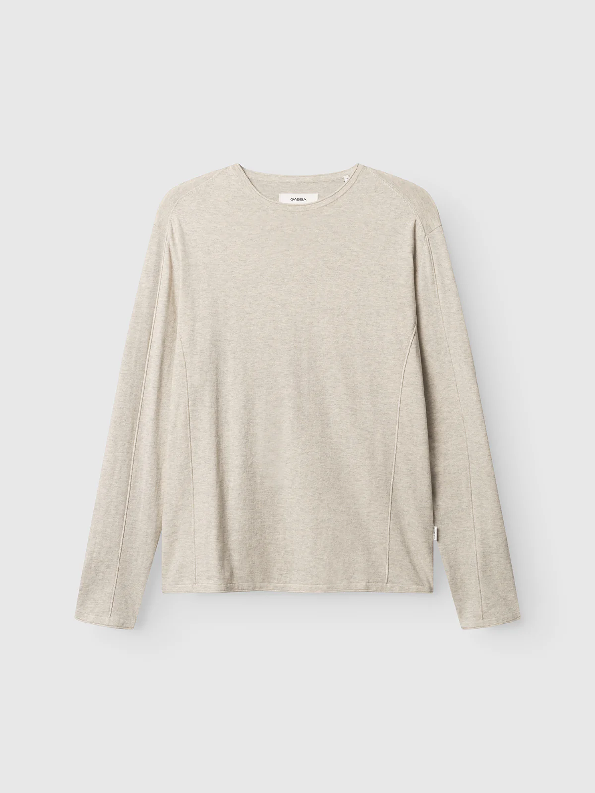 GABlima Cot LS Knit - Sand Mel. - Image 8