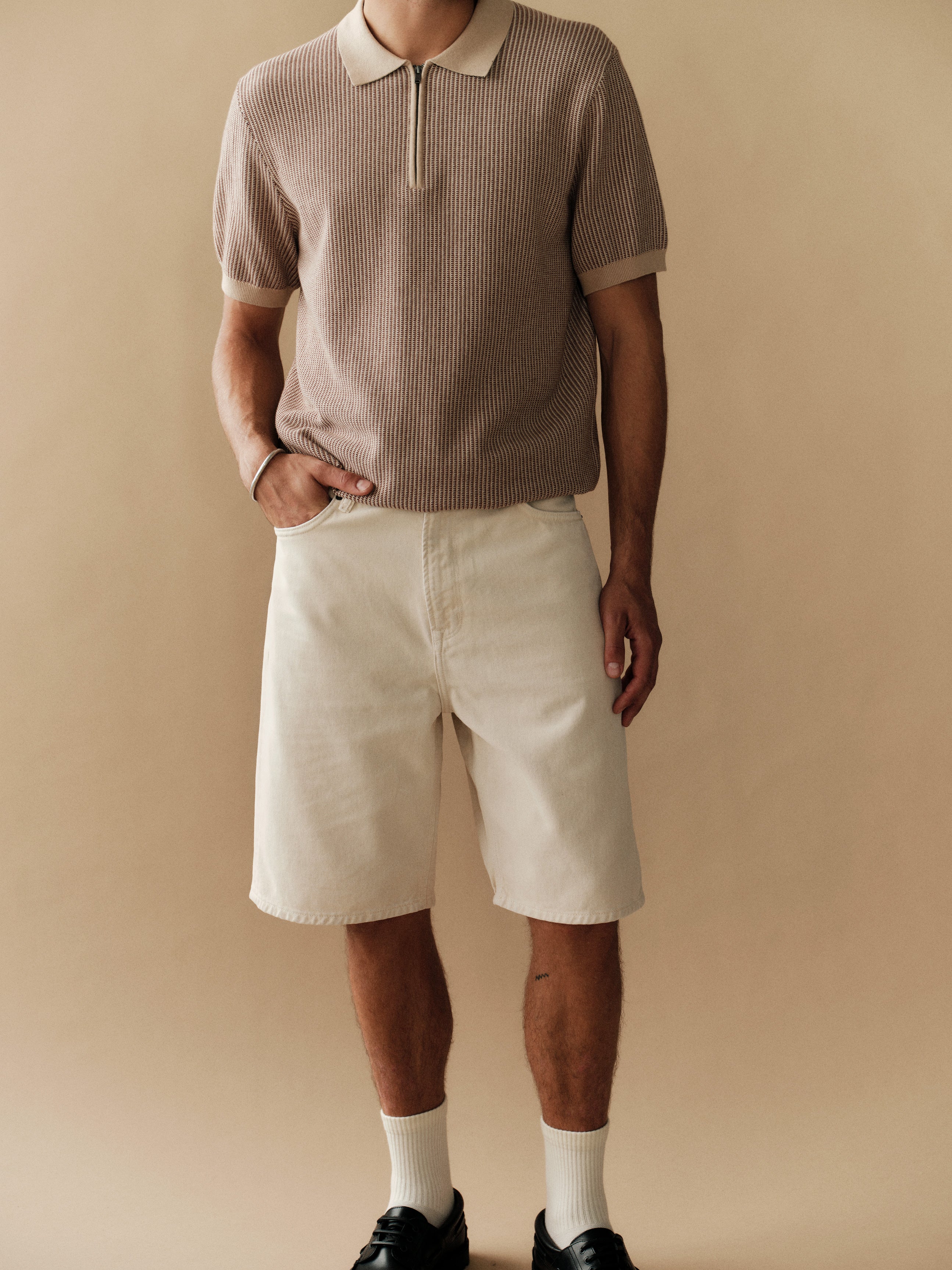 GABmox Antiq Shorts - Ecru - Image 10