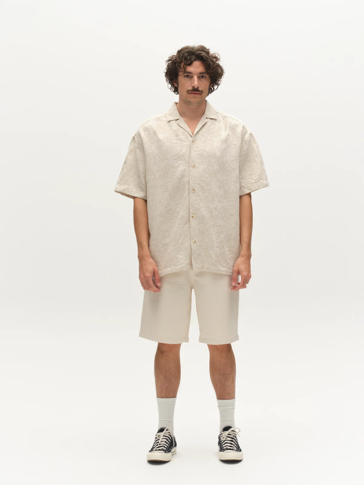 GABmox Twill Shorts - Ecru - Image 2