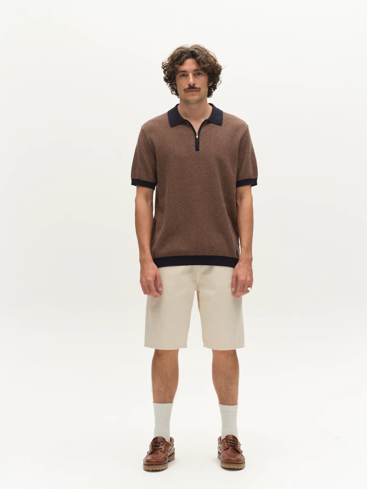 GABoswald Retro SS Knit - Navy - Image 2