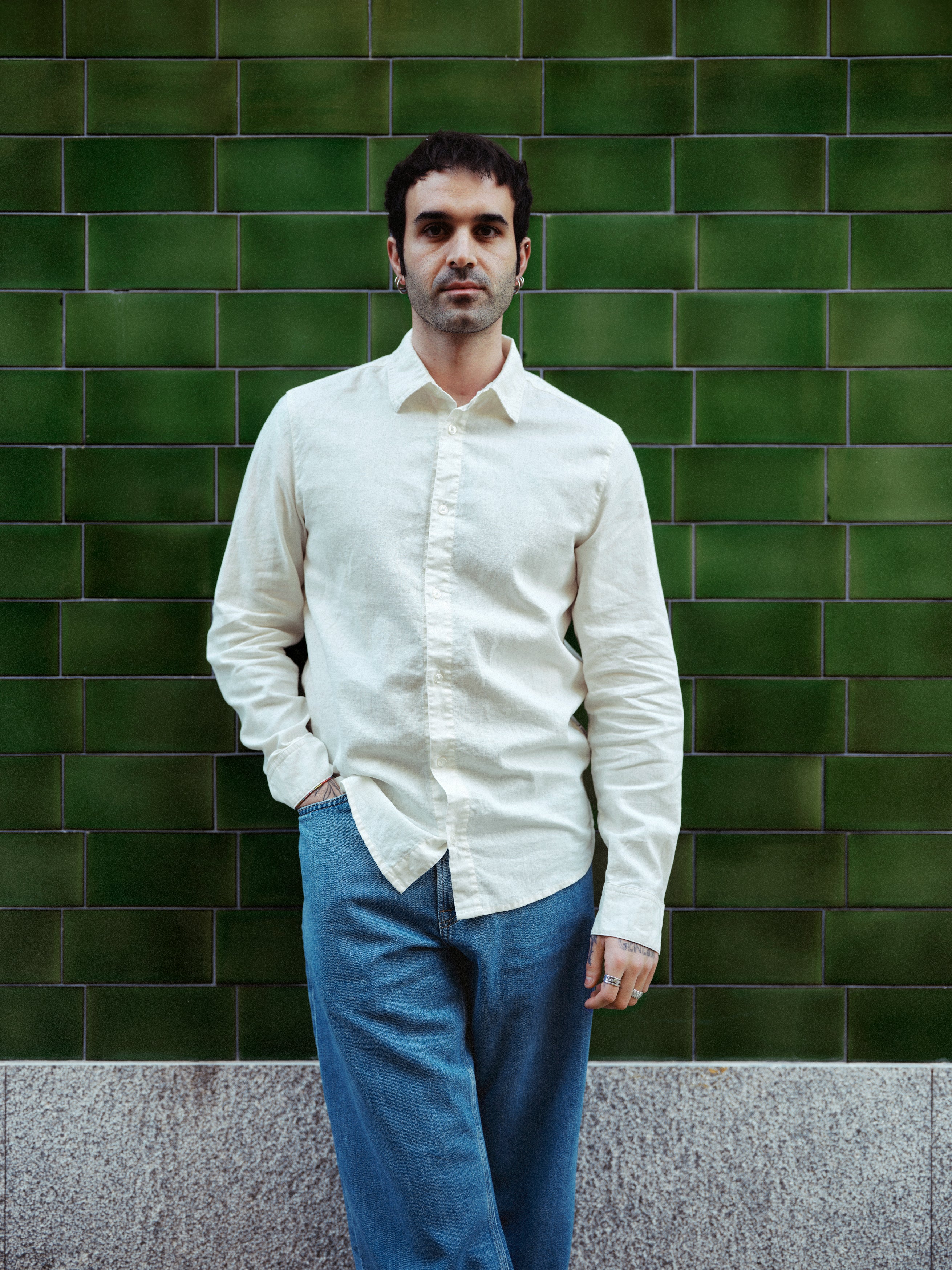 GABsven Reg Lins LS Shirt - Off White