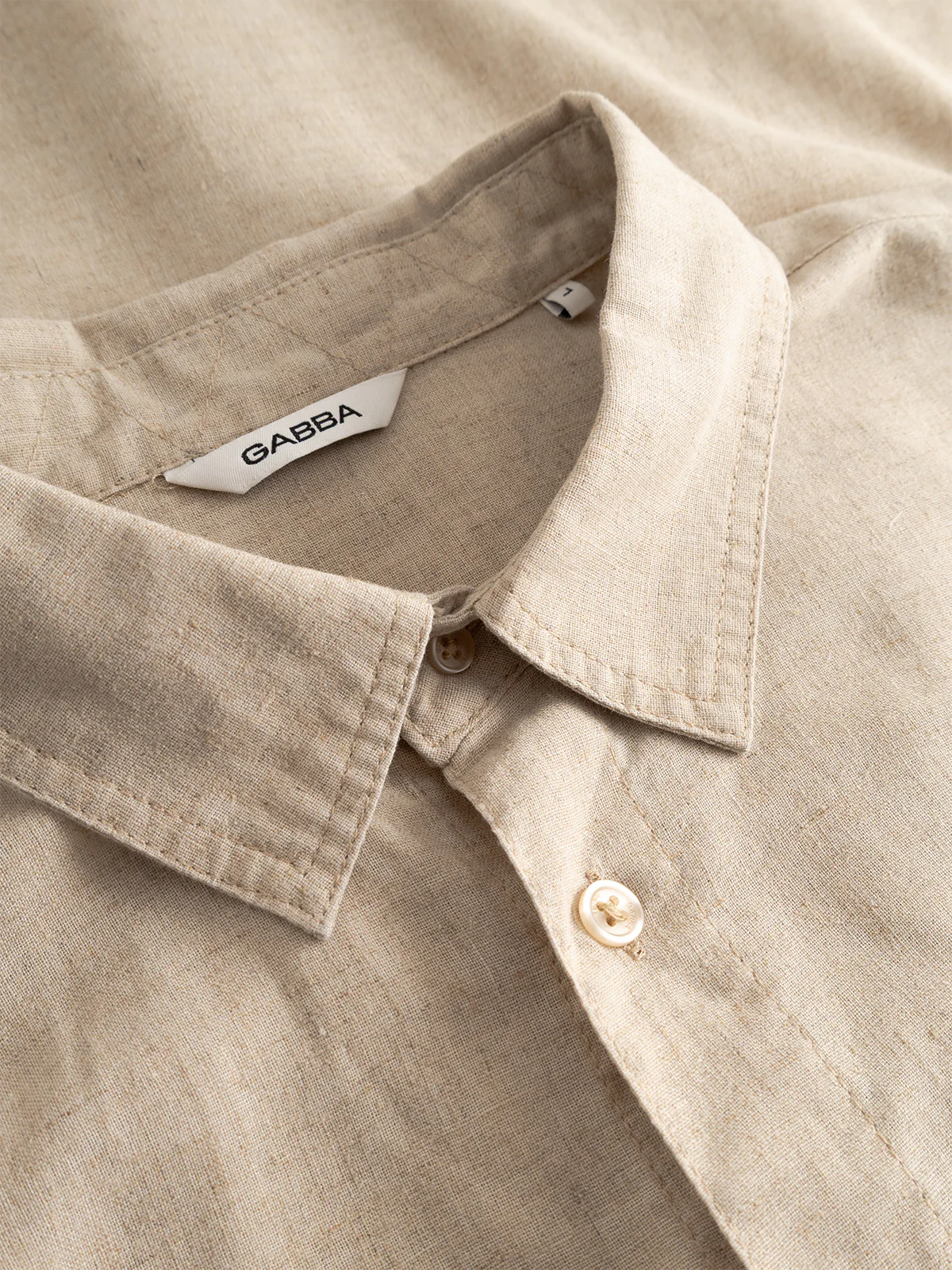 GABsven Reg Lins LS Shirt - Sand - Image 3