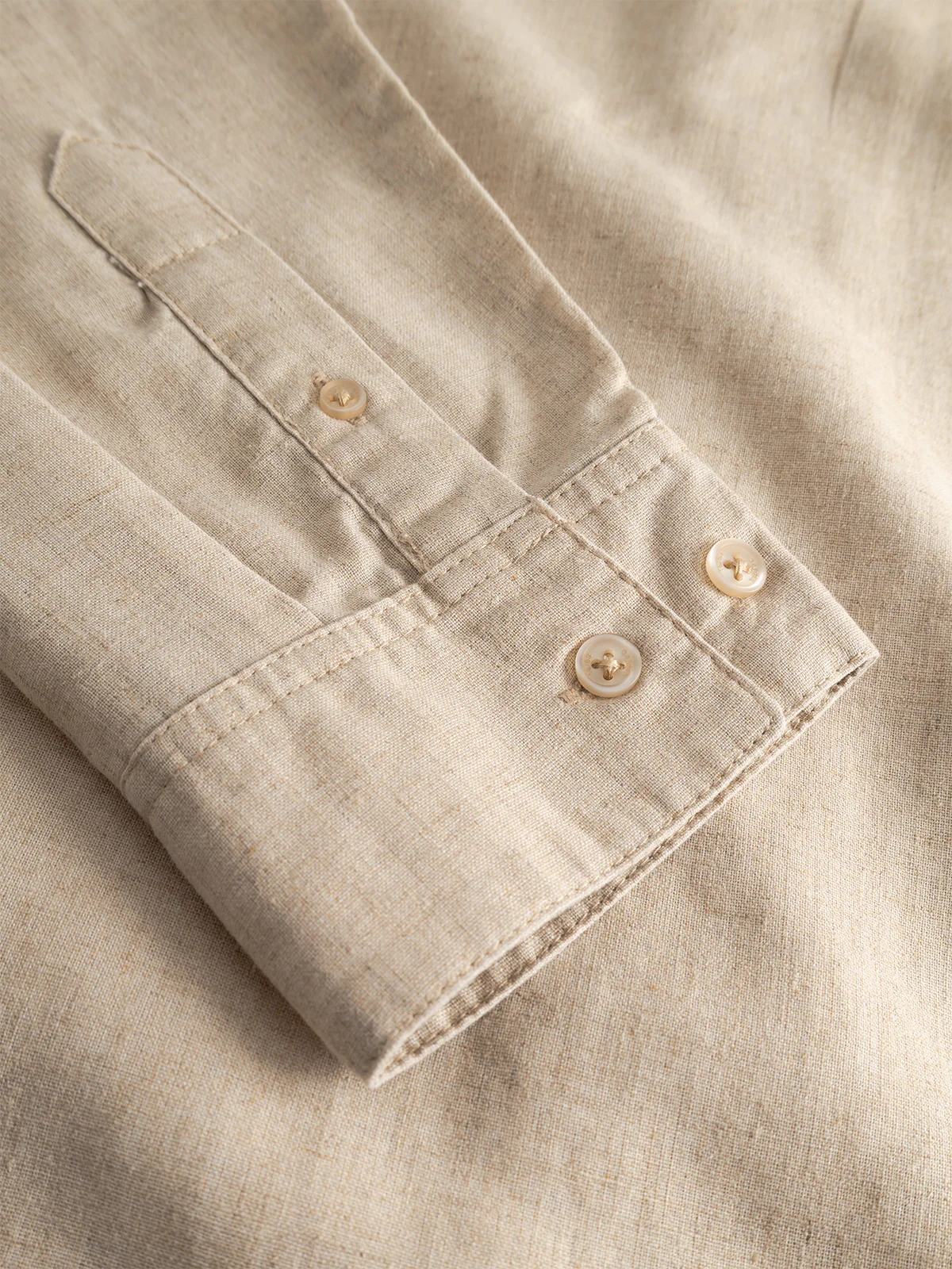 GABsven Reg Lins LS Shirt - Sand - Image 4
