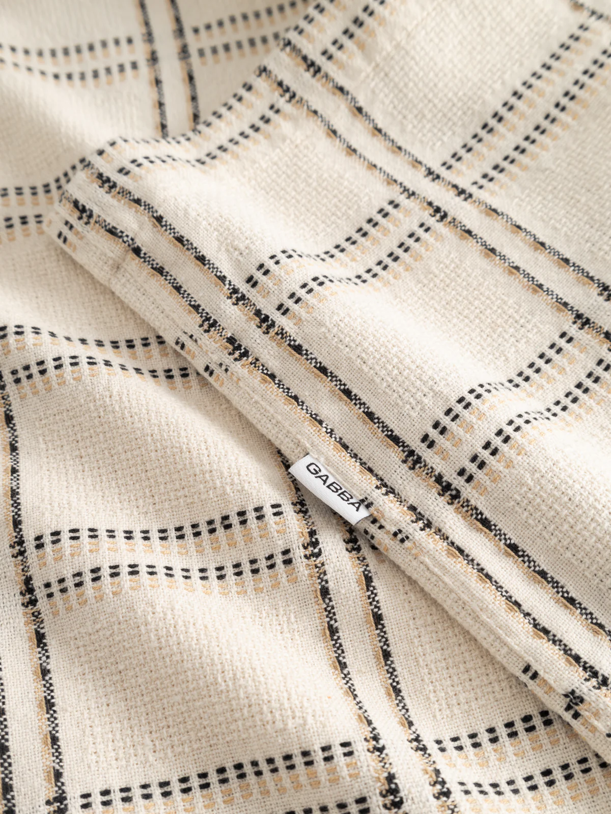 GABsven Reg Resort Wire SS Shirt - Beige Check - Image 7