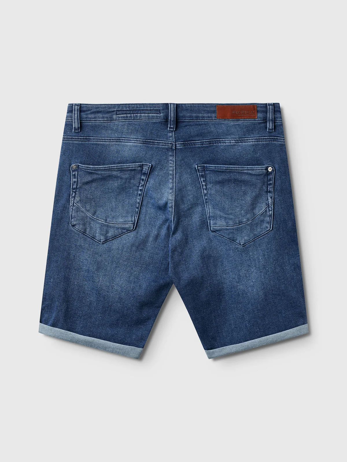 Jason K3787 SANZA Shorts - Mid Blue Denim - Image 3