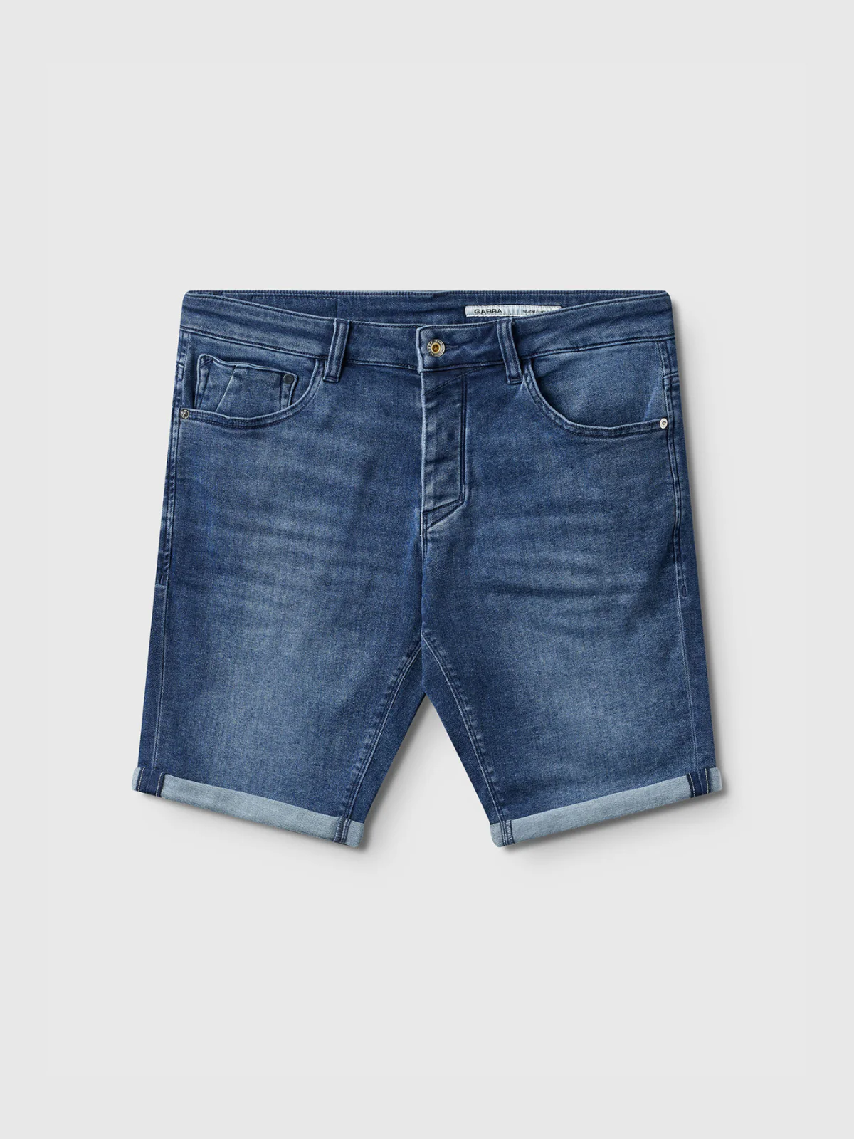 Jason K3787 SANZA Shorts - Mid Blue Denim - Image 4