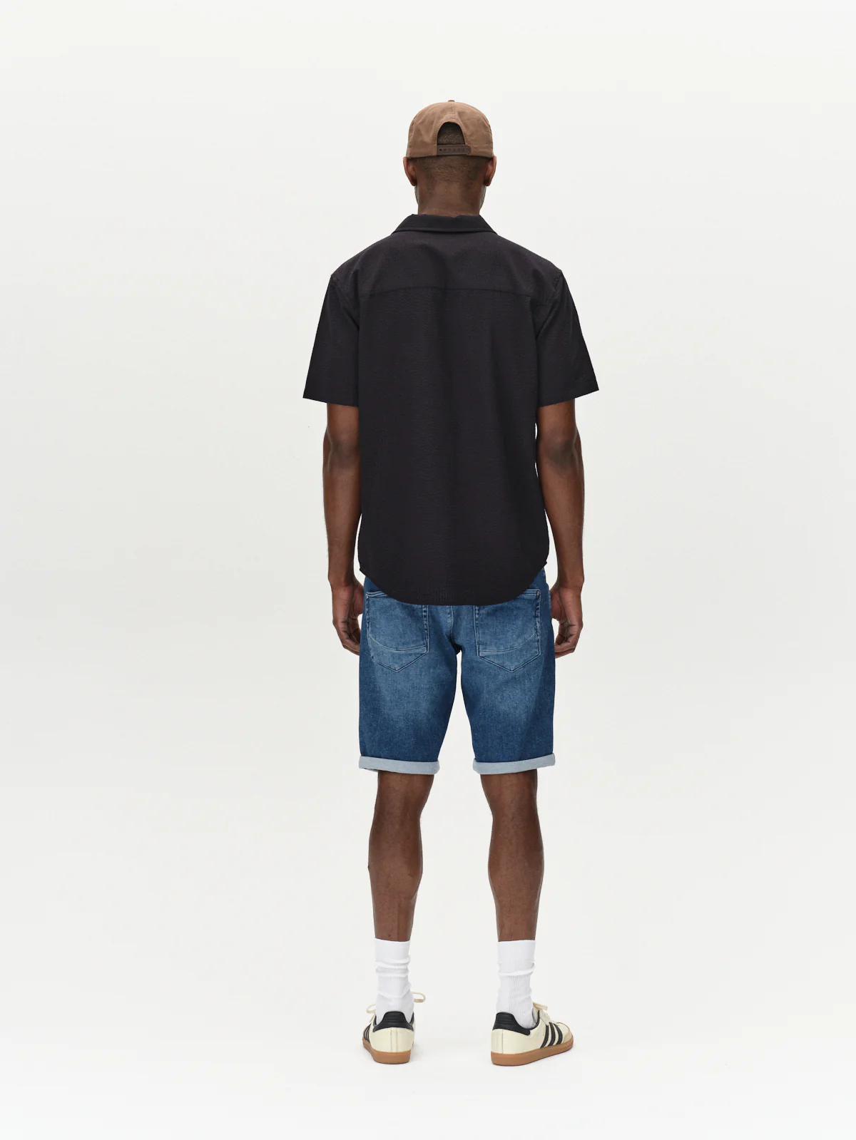 Jason K3787 SANZA Shorts - Mid Blue Denim - Image 7