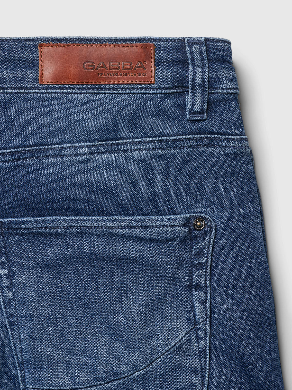 Jason K3787 SANZA Shorts - Mid Blue Denim - Image 8