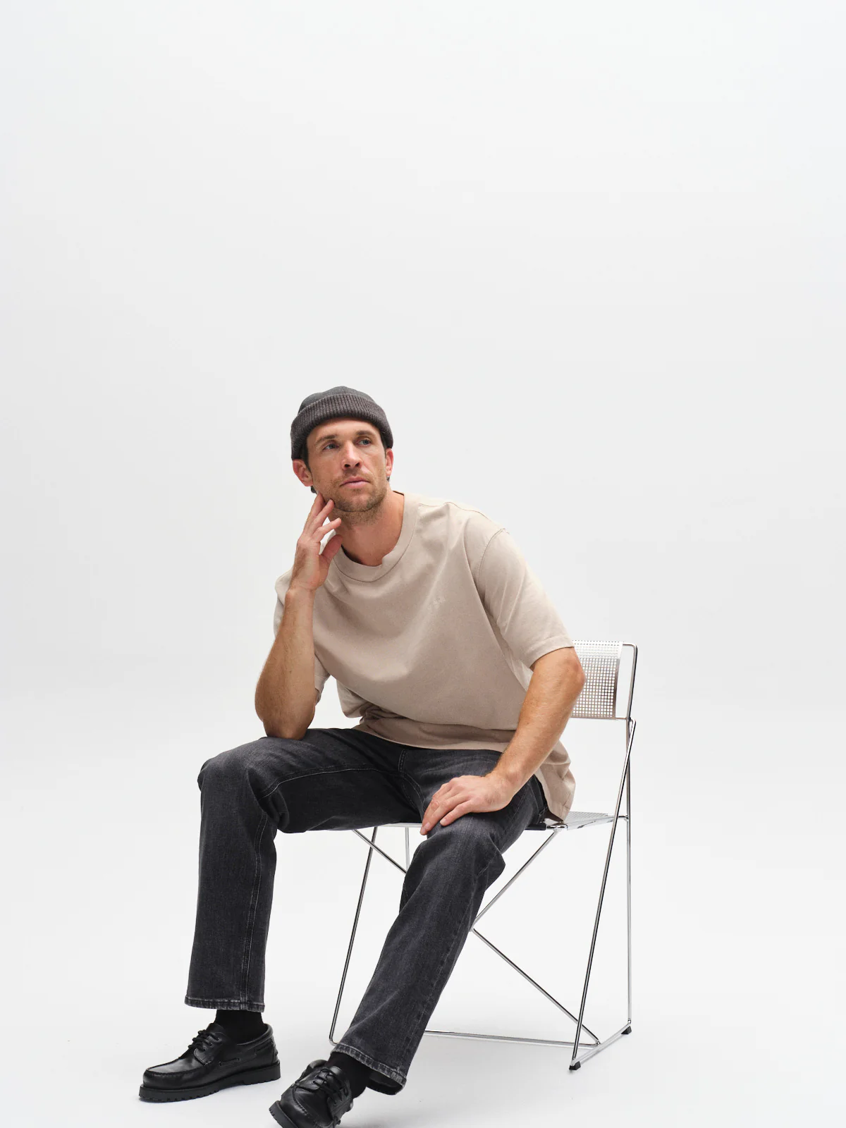 GABnigel Wix Boxy Hour SS - Sand Cashmere - Image 23